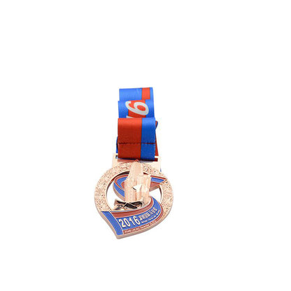 FSM-006 Wrestling Medal Embossed Logo Silver Metal Medal