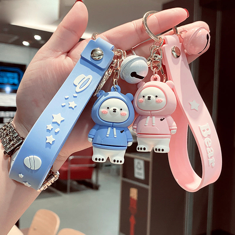 FSKC002 Cute Sweatshirt Bear Keychain Kawaii Anime Keychain Accessories