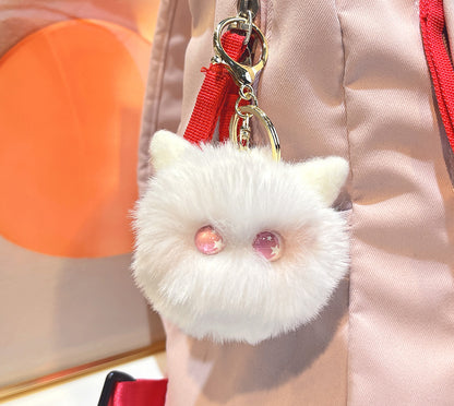 FSPKC005 Cat Plush Keychain Stuffed Animal Toy, Decorative Plush Toy Accessory