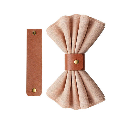FSNR-007 Leather Napkin Rings for Christmas Wedding Birthdays Receptions Table Decor Fall Banquets Decoration Party Gifts