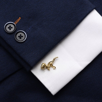 FSAC-010 Custom Gold Dinosaur Cufflinks Luxury Shirt Cufflinks For Men