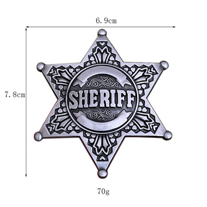 FSBB005 The righteous sheriff Metal Belt Buckle for Men