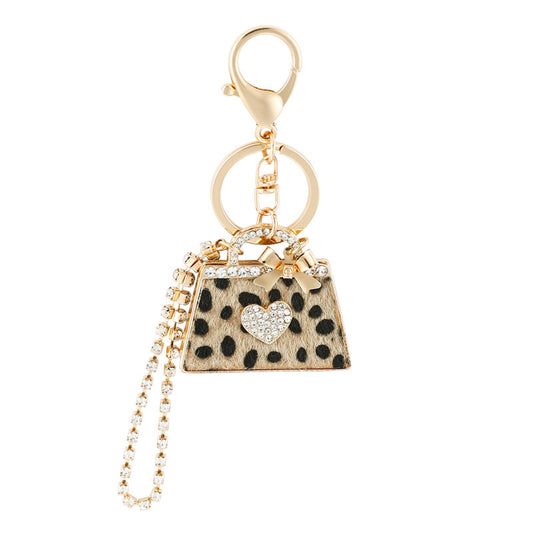 FSKC026 Crystal Keychain for Women with Sparkly Rhinestones, Pretty Key Chains for Women Girls Gifts