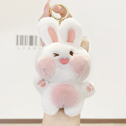 FSKC010 Keychain Plush Rabbit Toy, Cute Small Animals Plush Keychains Decoration