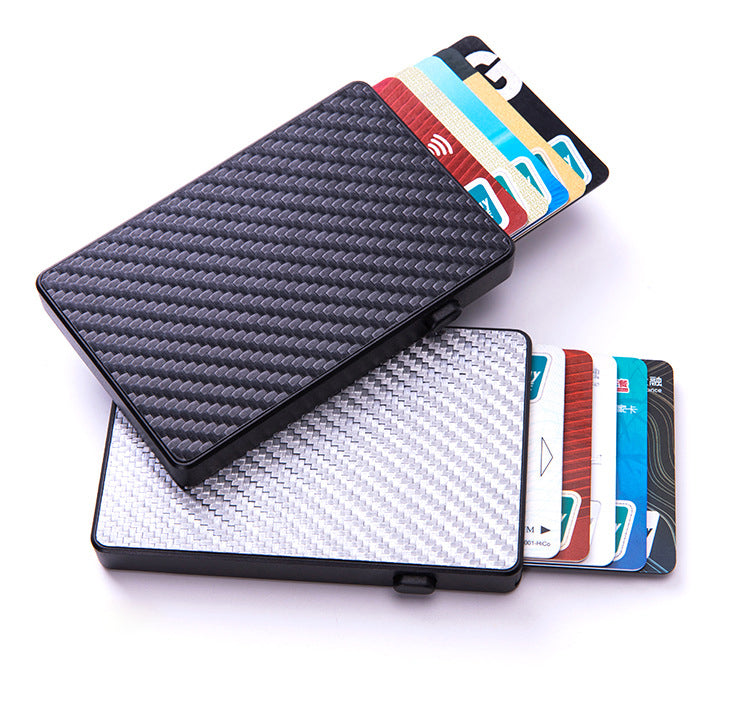 Carbon Fiber Slim Compact Card Holder Carbon Fiber Card Wallet RFID Protection