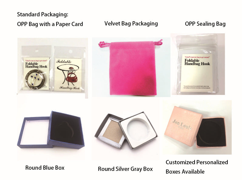FSBH-005 Heart-shaped Foldable Purse Hook Floding Handbag Hanger Rhinestone Bag Holder for Table Desk