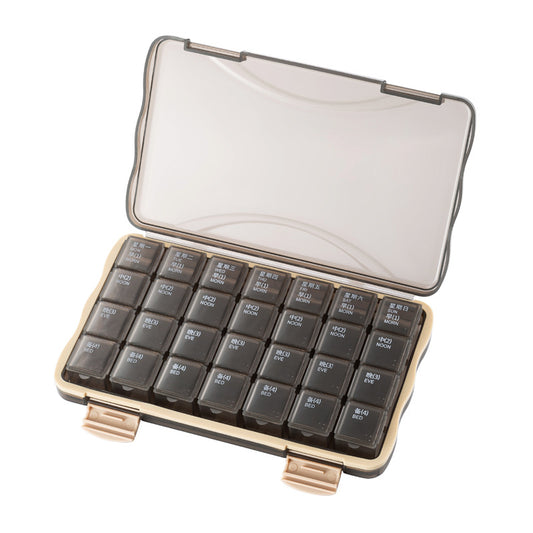 FSPB-004 Pill Box 7 Day, Large Pill Cases Organizers，Removable 4 Times a Day Pill Holder