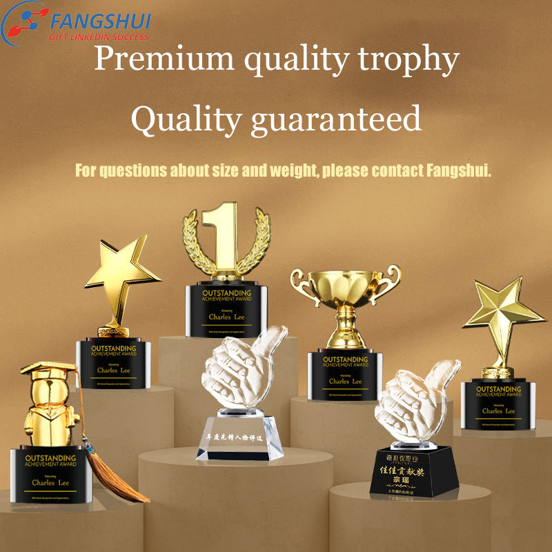 FSST-004 Customized Sports Trophies Crystal Football Trophies Any Ball