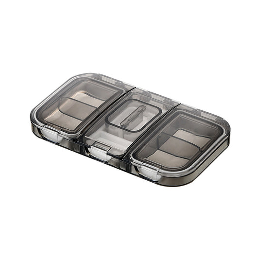 FSPB-005 4 Compartments Travel Pill Organizer, Daily Pill Case Portable Pill Box with Medicine Cutter