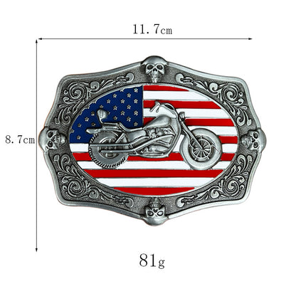 FSBB004 Flag Motorcycle Metal Belt Buckle for Men