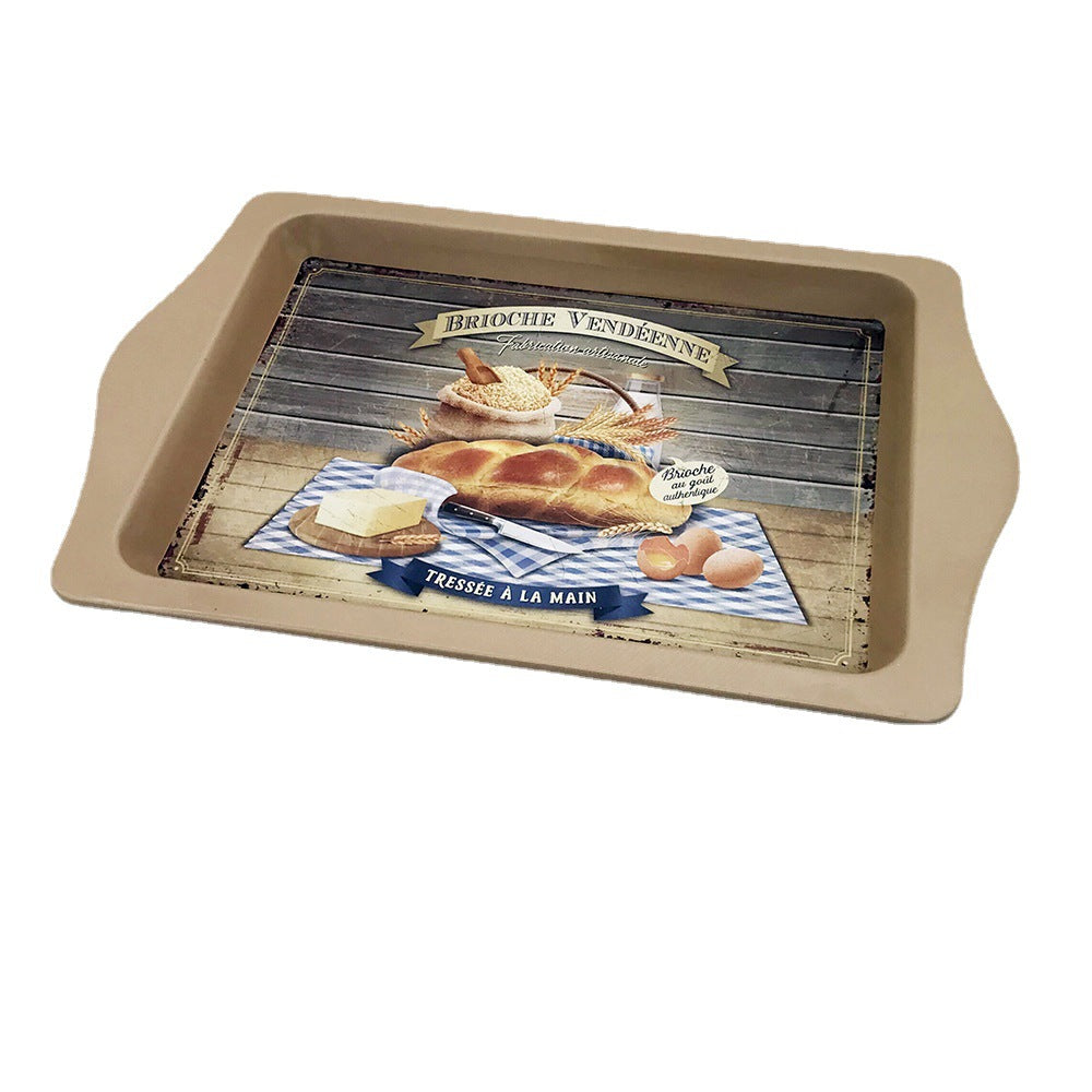FSBT-003 Non Slip Round Metal Restaurant Fast Food Serving Tray and Bar Tray