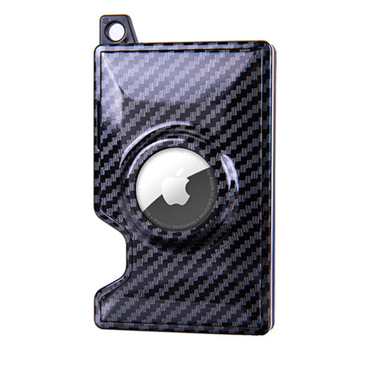 Double Layer RFID Block Carbon Fiber Card Holder Coin Purse