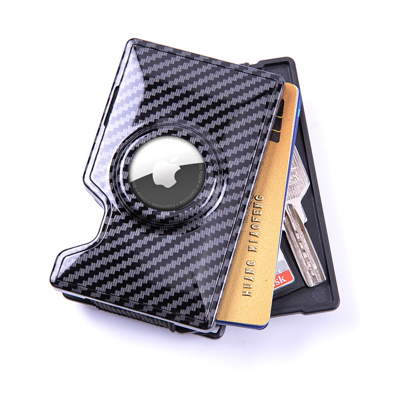 Carbon Fiber Double Layer RFID Block Card Holder Coin Purse