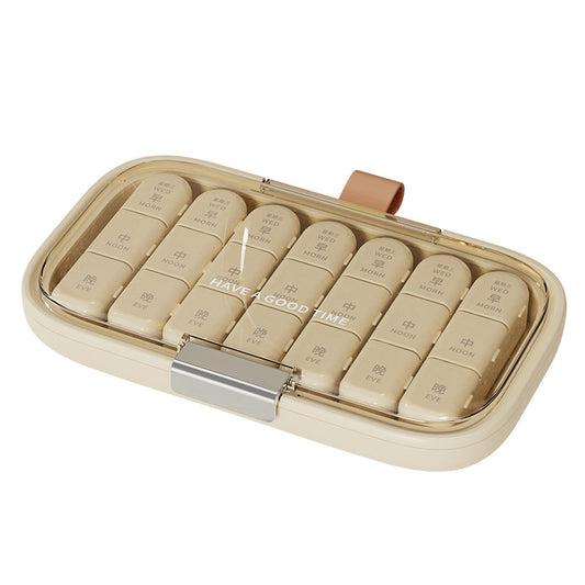 FSPB-001 Weekly Pill Organizer 7 Day (3 Times a Day), Moisture-Resistant Large Daily Pill Cases