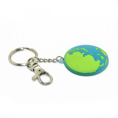 FSPK-002 Soft Touch PVC Key Ring Multi-colored Earth