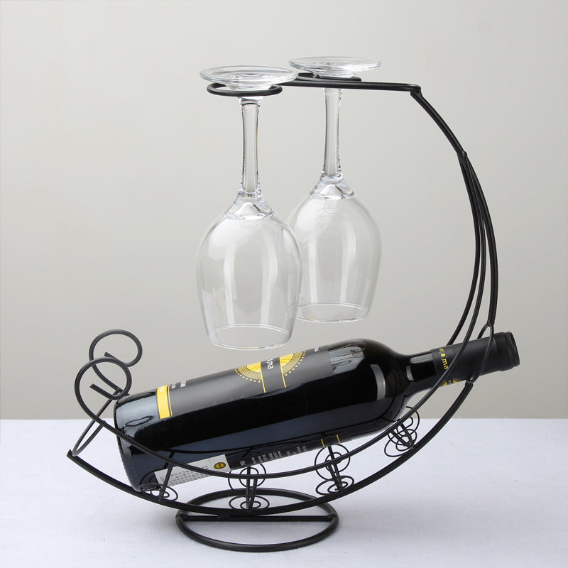FSWH-003 Modern Design Single Bottle Wine Holder for Tabletop