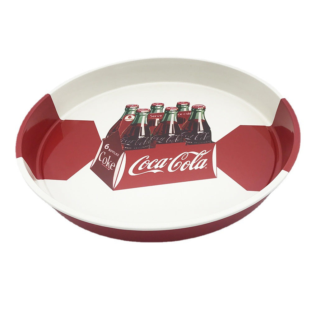 FSBT-003 Non Slip Round Metal Restaurant Fast Food Serving Tray and Bar Tray
