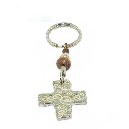 FSMK-007 Crucifixion Shape Metal Keychain