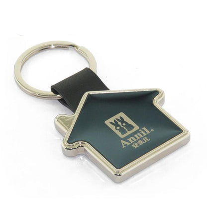 FSMK-008 House Shape Metal Keychain, Realtor Souvenir