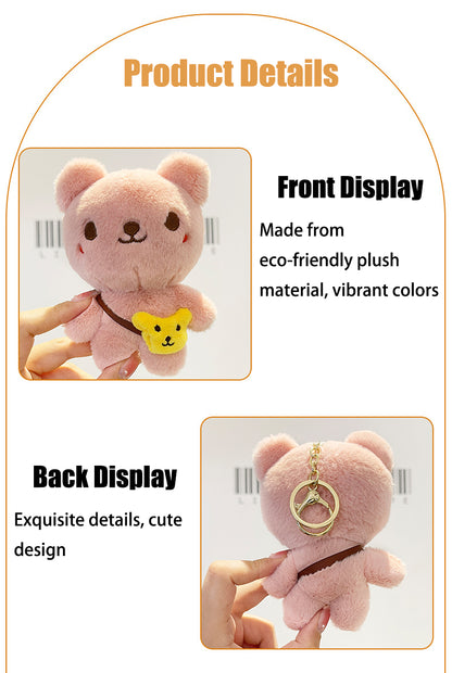 FSPKC007 Creative Cute Lovely Kawaii Happy Lucky Bear Pendant Keychain Key