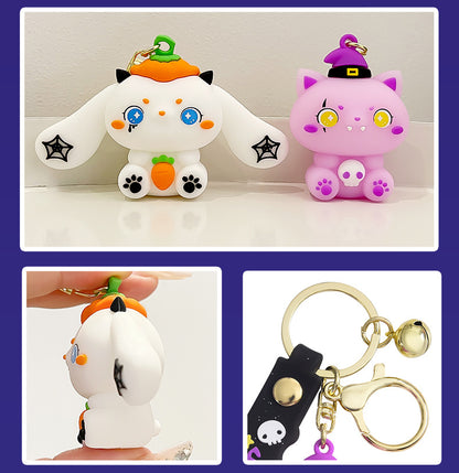 FSKC008 Halloween Rabbit Cat Keychain Kawaii Anime Keychain Accessories