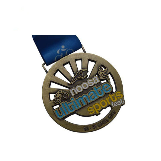 FSM-009 Custom Sublimation Metal Sports Medal With Ribbon