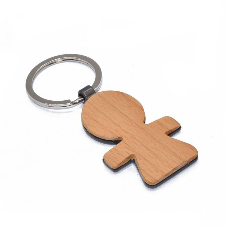 FSWK-004 Gingerbread Man Blank Key Chain Wooden Key Tags