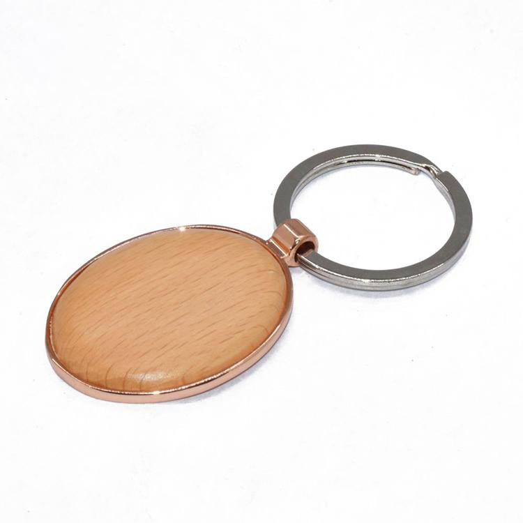 FSWK-008 Natural Wood Slices-Wooden Keychain Blanks
