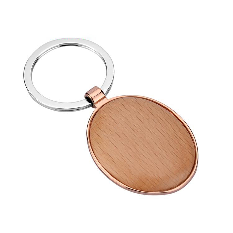 FSWK-008 Natural Wood Slices-Wooden Keychain Blanks