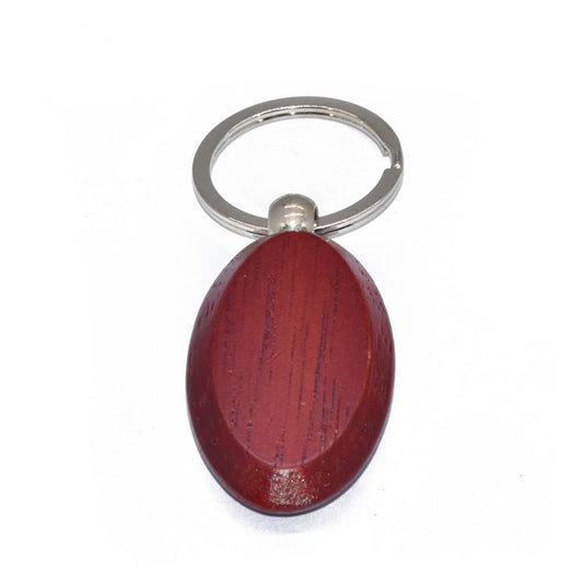 FSWK-005 Oval Rose Wood Keychain Blanks