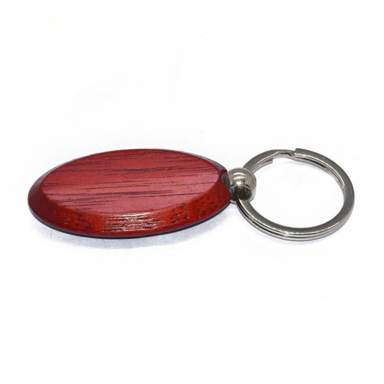 FSWK-005 Oval Rose Wood Keychain Blanks