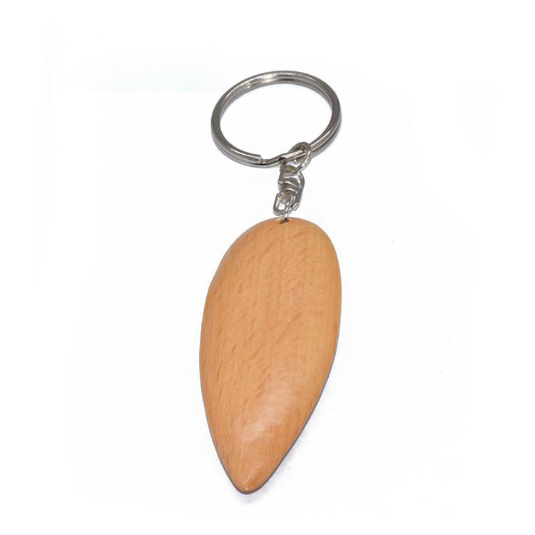 FSWK-007 Blank Wooden Key Tag with Keychain