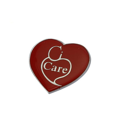 FSSLP-007 Charity Pin Badges Care Heart Shaped Lapel Pins