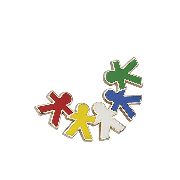 FSILP-005 Funny malaysia cool people shaped soft enamel metal badge lapel pin