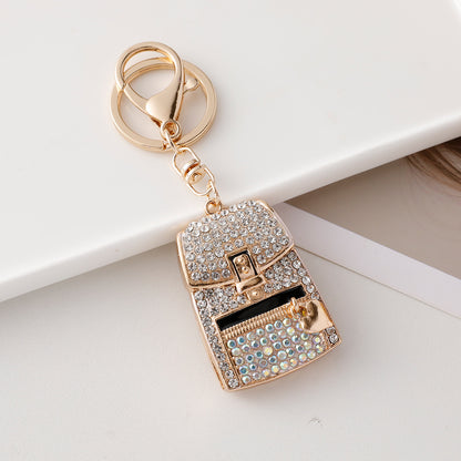 FSKC016 Women Bag Crystal Keychain, Bling Luxury Car key Chain Accessories