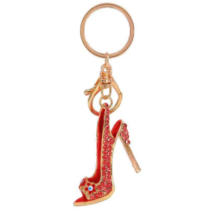 FSMK-010 Gold Alloy Elegant Heels Shape Metal Keychain