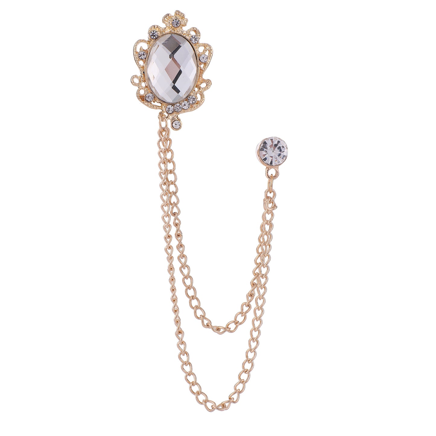 FSALP-001 Custom Luxury Fashion Jewelry Brooches Tassel Chain