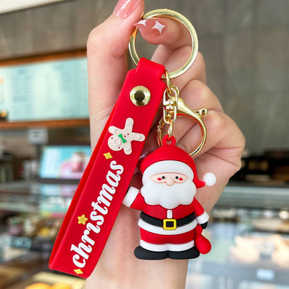 FSKC001 Christmas Keychain with 3D PVC Key Ring Accessories