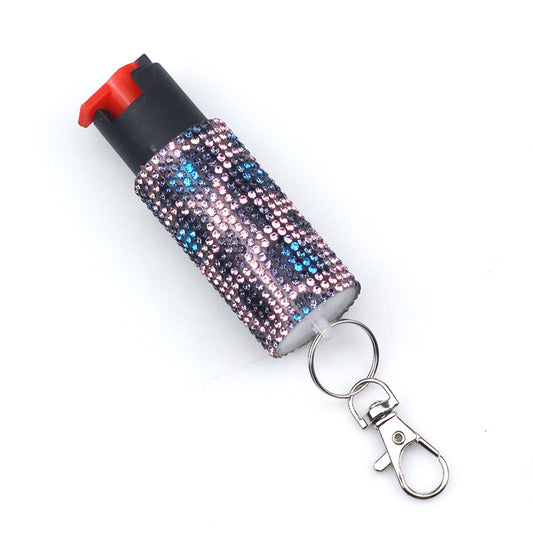 FSSDK-010 Quick and Easy Access Snap Clip Bling Pepper Spray Keychain