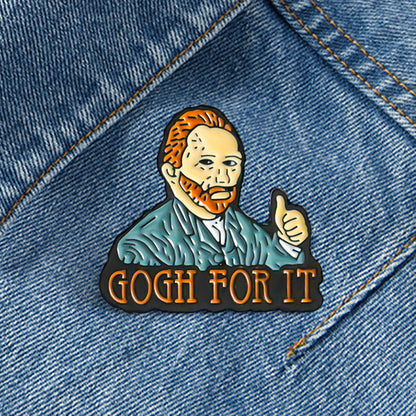 FSLP-006 Van Gogh Enamel Pin Creative Lovely Brooch Pins Enamel Lapel Pin Badge