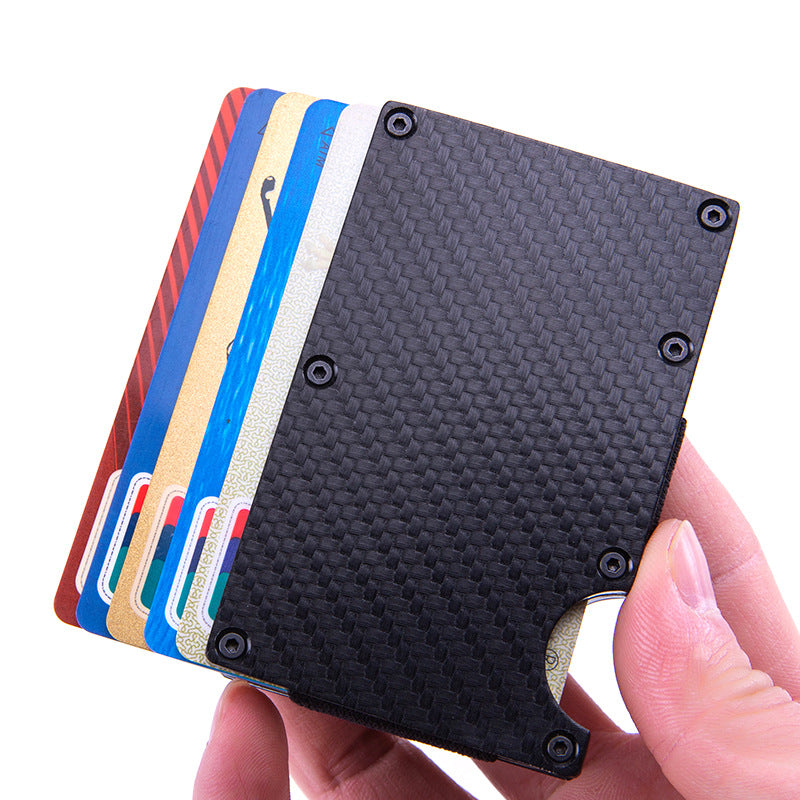Minimalist Slim Carbon Fiber Wallet for Men RFID Blocking