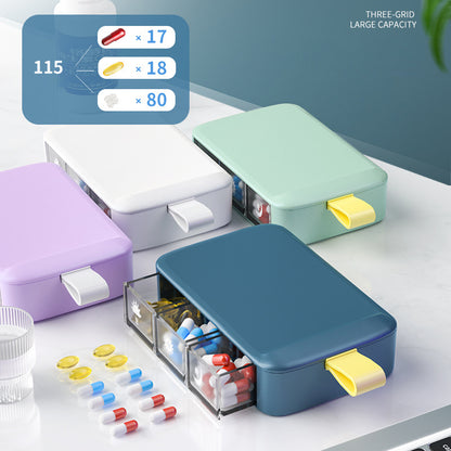 FSPB-010 Portable Pop up Pill Box Personalized Pill Organizer ABS Material Pill Case