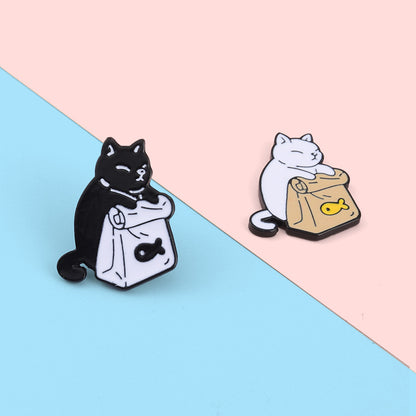 FSLP-003 Cat Dog Pins Cute Pins Funny Cat Pin Enamel Pins Enamel Brooch Ghost Brooch Cowboy Badge Pin