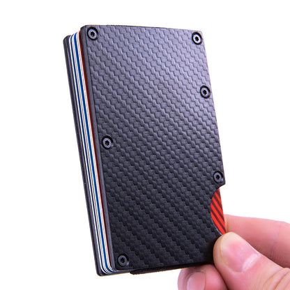 Minimalist Slim Carbon Fiber Wallet for Men RFID Blocking