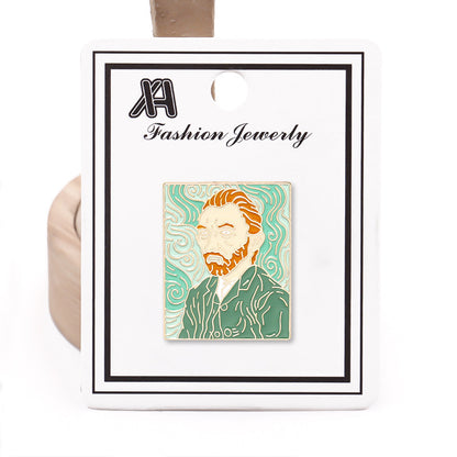 FSLP-006 Van Gogh Enamel Pin Creative Lovely Brooch Pins Enamel Lapel Pin Badge