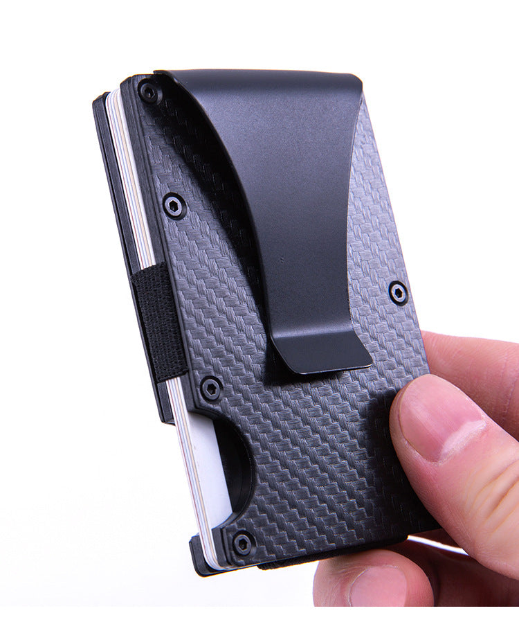 Minimalist Slim Carbon Fiber Wallet for Men RFID Blocking