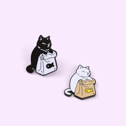 FSLP-003 Cat Dog Pins Cute Pins Funny Cat Pin Enamel Pins Enamel Brooch Ghost Brooch Cowboy Badge Pin