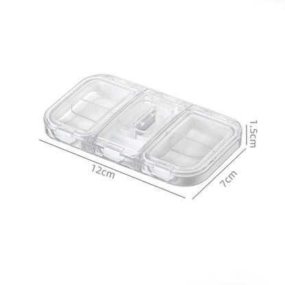 FSPB-005 4 Compartments Travel Pill Organizer, Daily Pill Case Portable Pill Box with Medicine Cutter