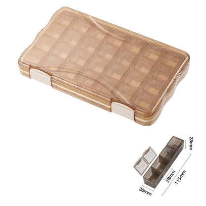 FSPB-004 Pill Box 7 Day, Large Pill Cases Organizers，Removable 4 Times a Day Pill Holder