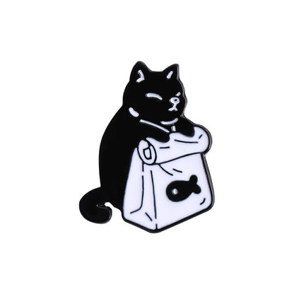 FSLP-003 Cat Dog Pins Cute Pins Funny Cat Pin Enamel Pins Enamel Brooch Ghost Brooch Cowboy Badge Pin